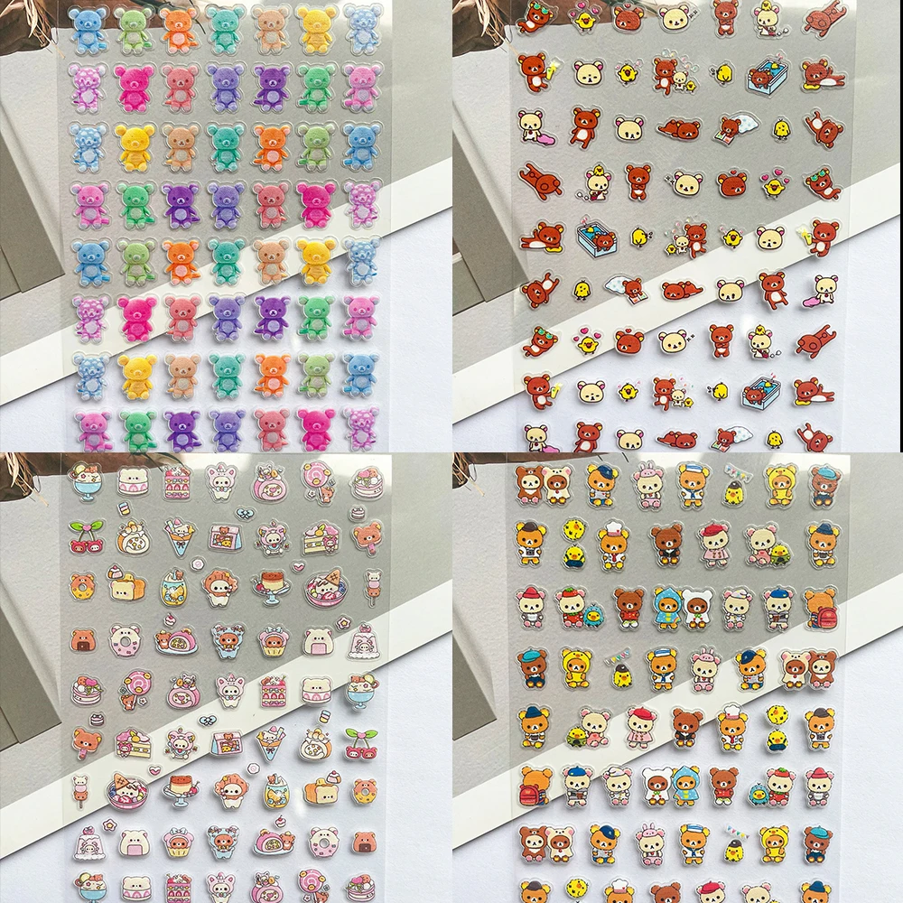 Nail Art Pink - PVC Super Mini Rosa Rilakkuma Poster-Aufkleber,