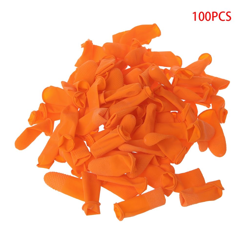 Nail Art Orange - 100 Stück wiederverwendbare Nagelkunst-Werkzeuge, orangefarbene Fingerschoner