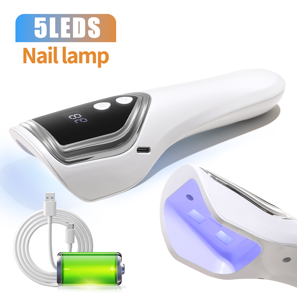 Nail Art Ombre - Tragbare Handheld UV-LED-Nagellampe, wiederaufladbarer Mini-Gel-Trockner mit