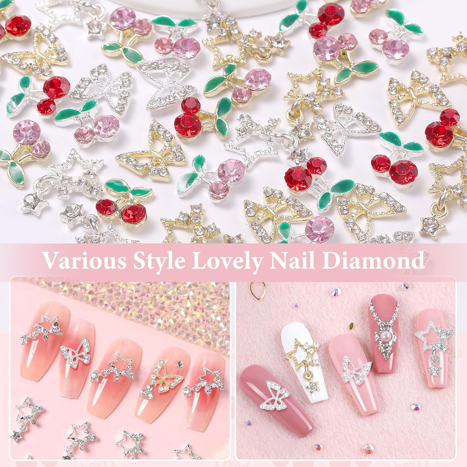40 Stück Legierung Nagel Edels – Nail Art Valentines Day Bewertung und Preis
