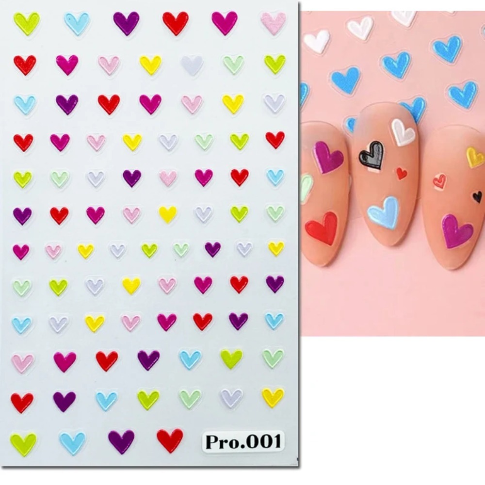 5D Geprägte Nagelkunst-Aufkleb – Nail Art Valentines Day Bewertung und Preis