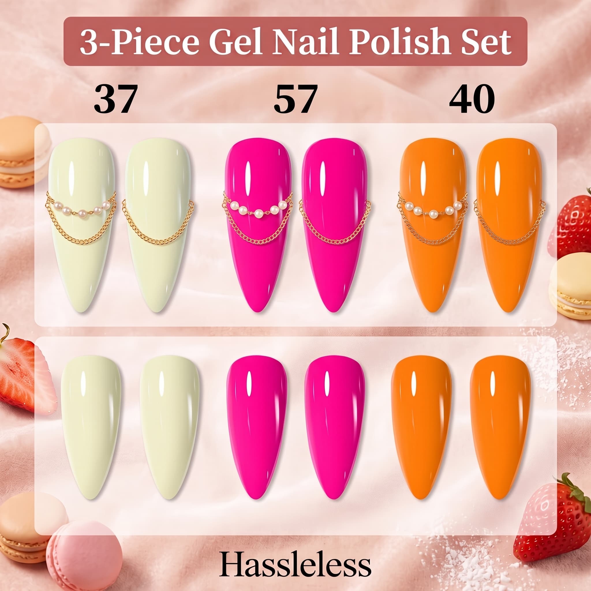 Problemloses Nagellack-Gel-Set – Nail Art Orange Bewertung und Preis