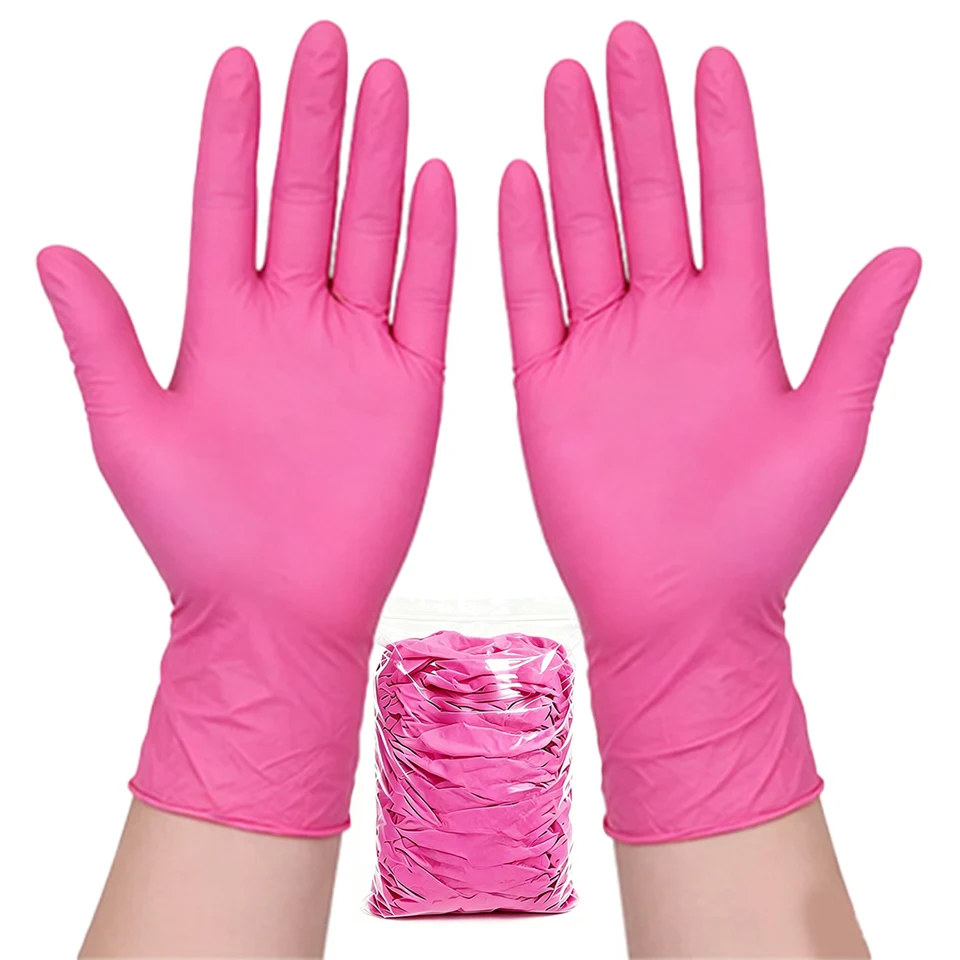 50 Stück, tiefrosa Nitrilhands – Nail Art Pink Bewertung und Preis