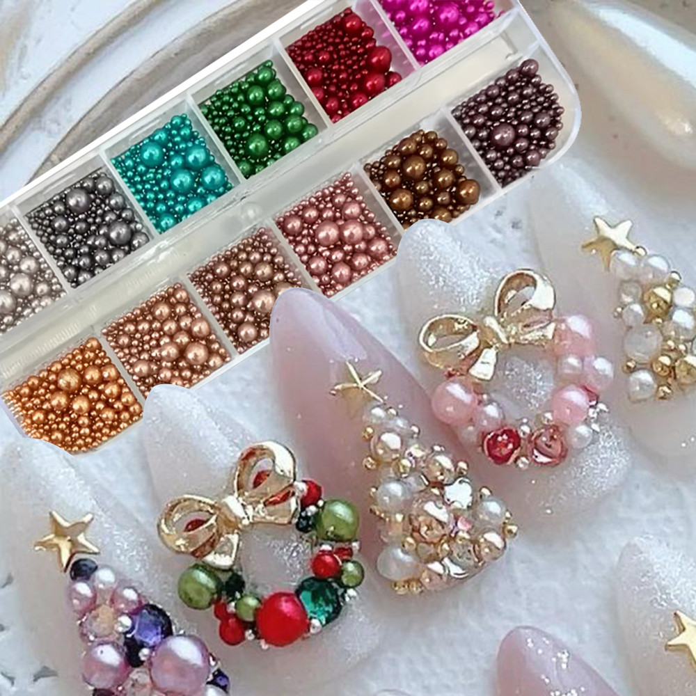 12 Farben Mix Size Nagelperlen – Nail Art Valentines Day Bewertung und Preis