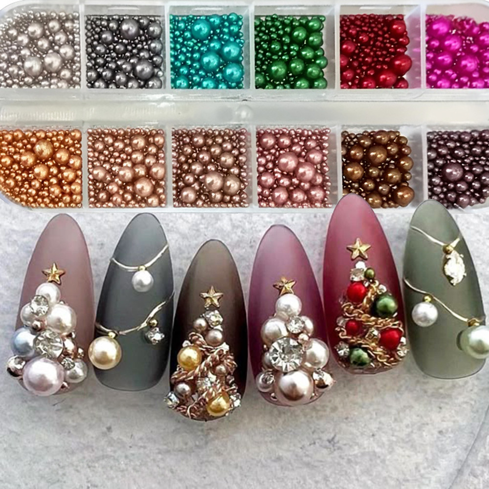 12 Farben Mix Size Nagelperlen – Nail Art Valentines Day Bewertung und Preis