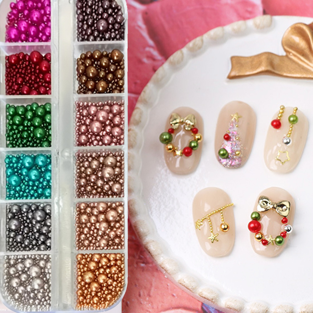 12 Farben Mix Size Nagelperlen – Nail Art Valentines Day Bewertung und Preis