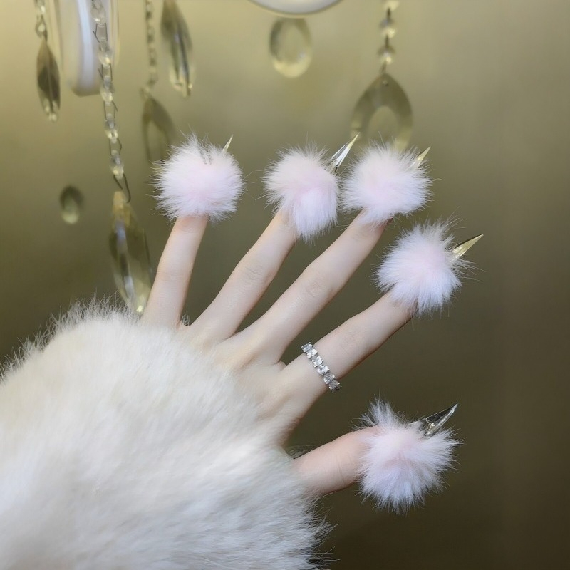 Handgefertigte, lange, katzenk – Nail Art Press On Bewertung und Preis