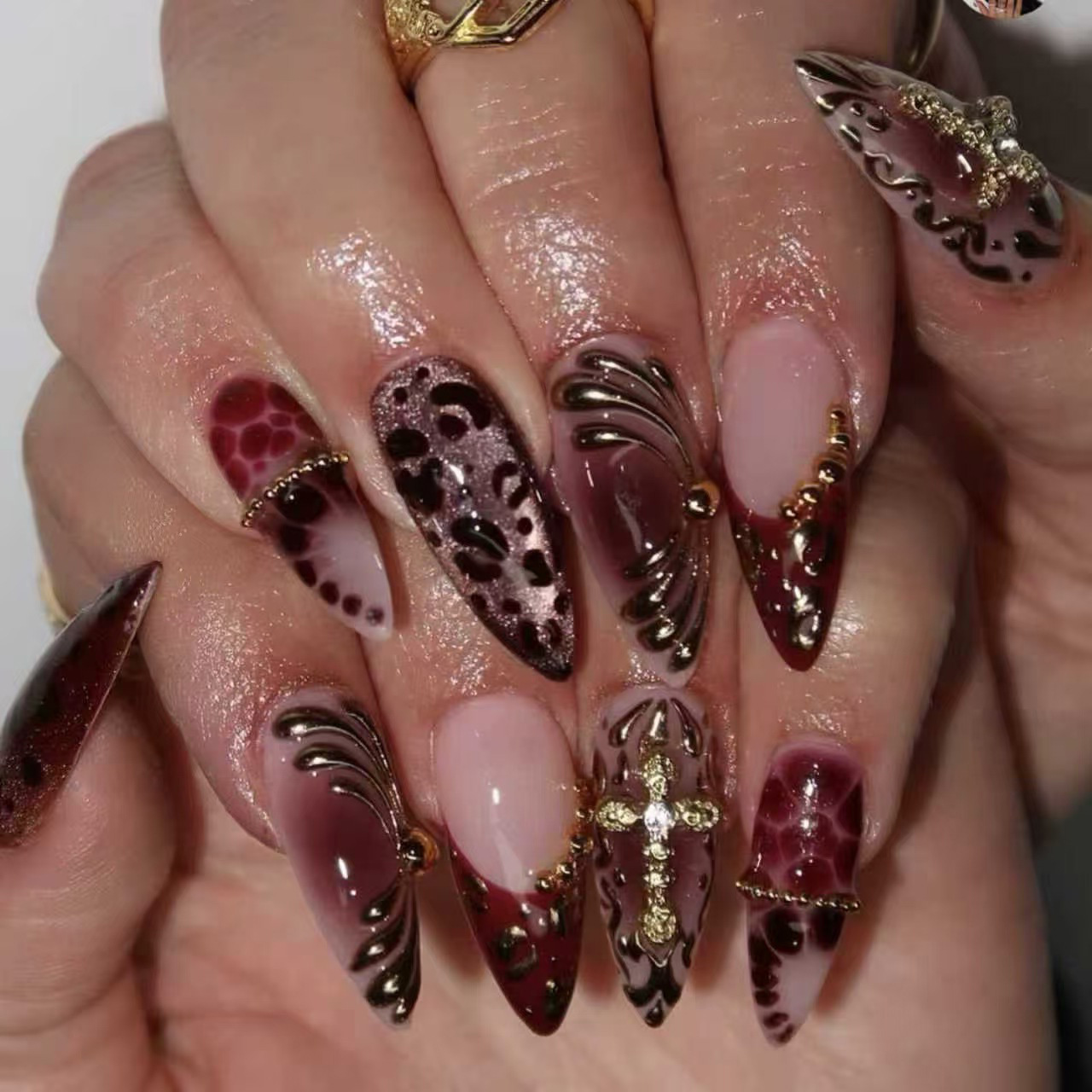 Mittellange künstliche Nägel f – Nail Art Press On Bewertung und Preis
