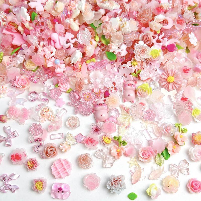 Zufällig gemischte süße rosa S – Nail Art Valentines Day Bewertung und Preis