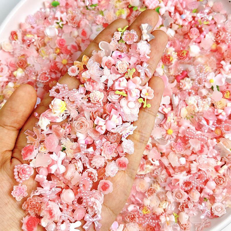 Zufällig gemischte süße rosa S – Nail Art Valentines Day Bewertung und Preis
