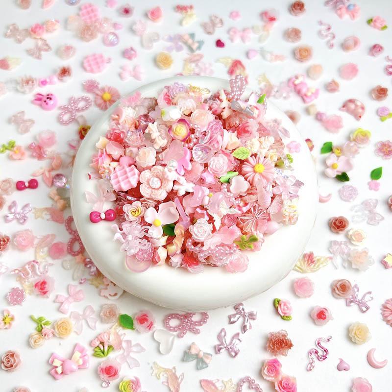 Zufällig gemischte süße rosa S – Nail Art Valentines Day Bewertung und Preis
