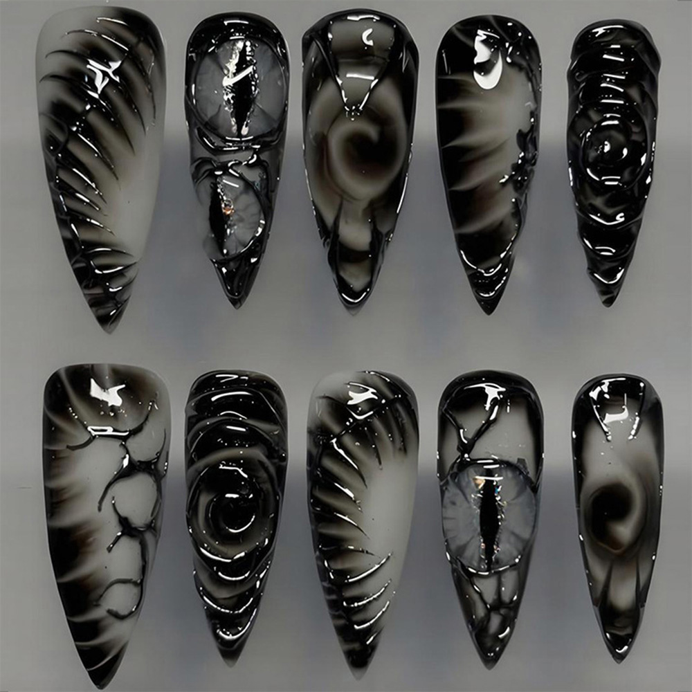 Stiletto Gothic Press-On-Nägel – Nail Art Press On Bewertung und Preis