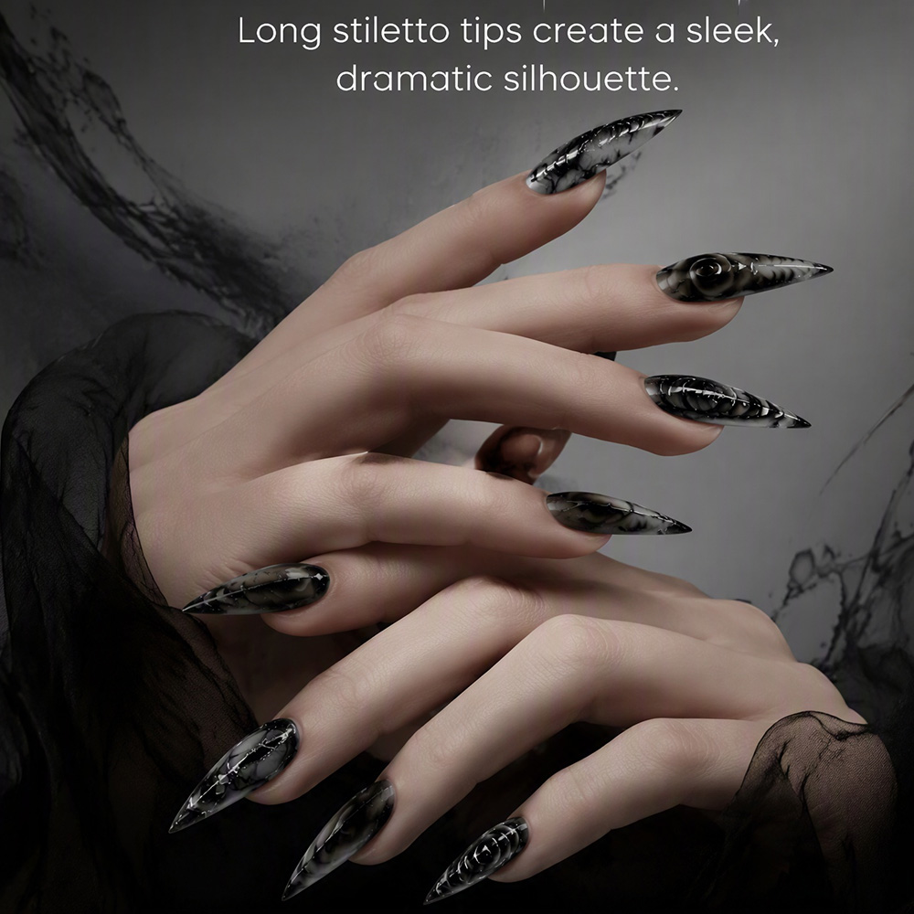 Stiletto Gothic Press-On-Nägel – Nail Art Press On Bewertung und Preis