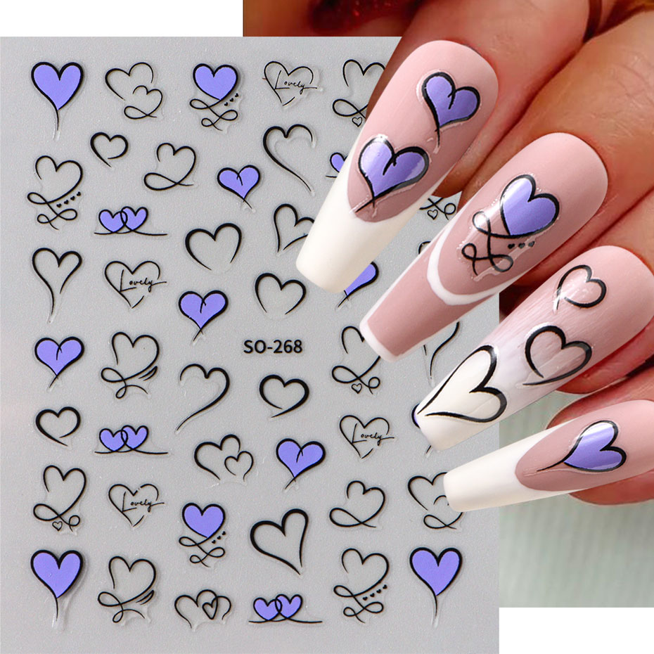 3 Stück Y2K Gold Wave Line Her – Nail Art Valentines Day Bewertung und Preis