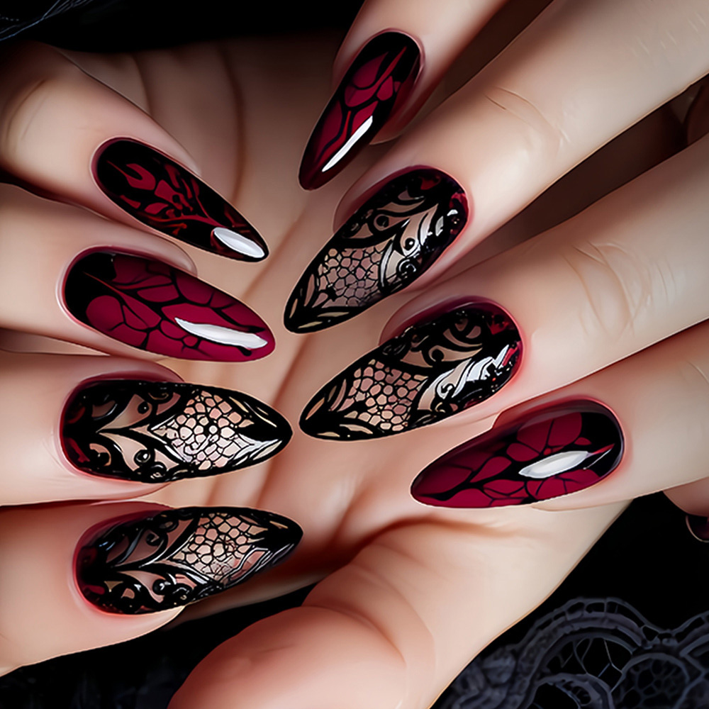 Mittellange künstliche Nägel f – Nail Art Press On Bewertung und Preis