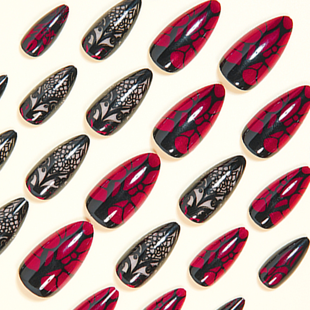 Mittellange künstliche Nägel f – Nail Art Press On Bewertung und Preis