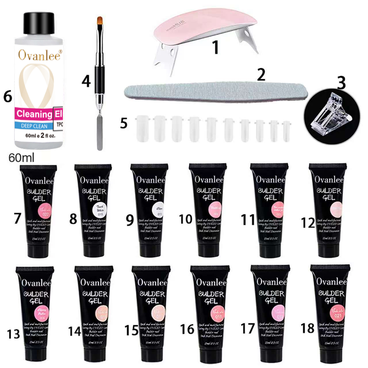 Ovanlee 18-in-1 Formfreies Pol – Nail Art Ombre Bewertung und Preis
